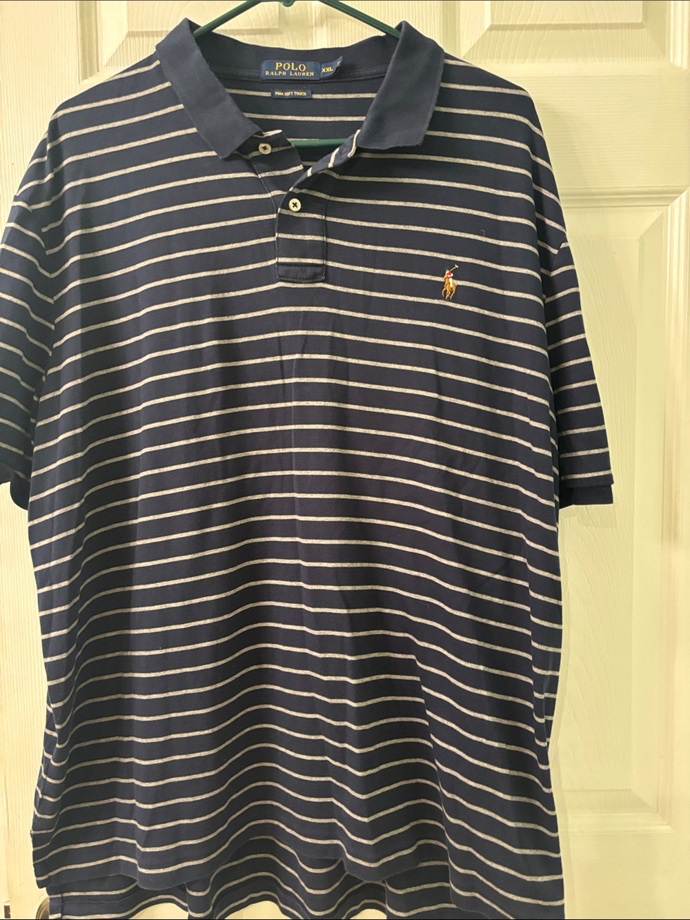 Polo by Ralph Lauren Navy and White Striped Polo Men’s XXL